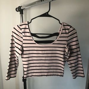 striped crop top